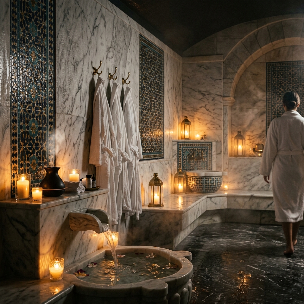 سبا الحمام المرمري في الفندق العالمي البصرة